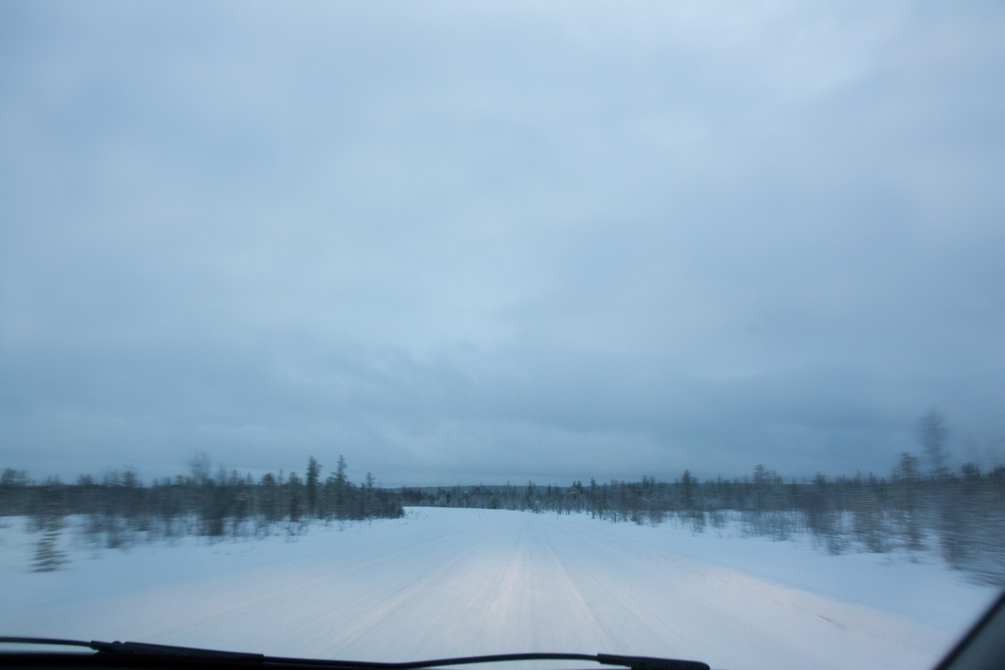 Highway in Finland, you drive around 100km/h on this.