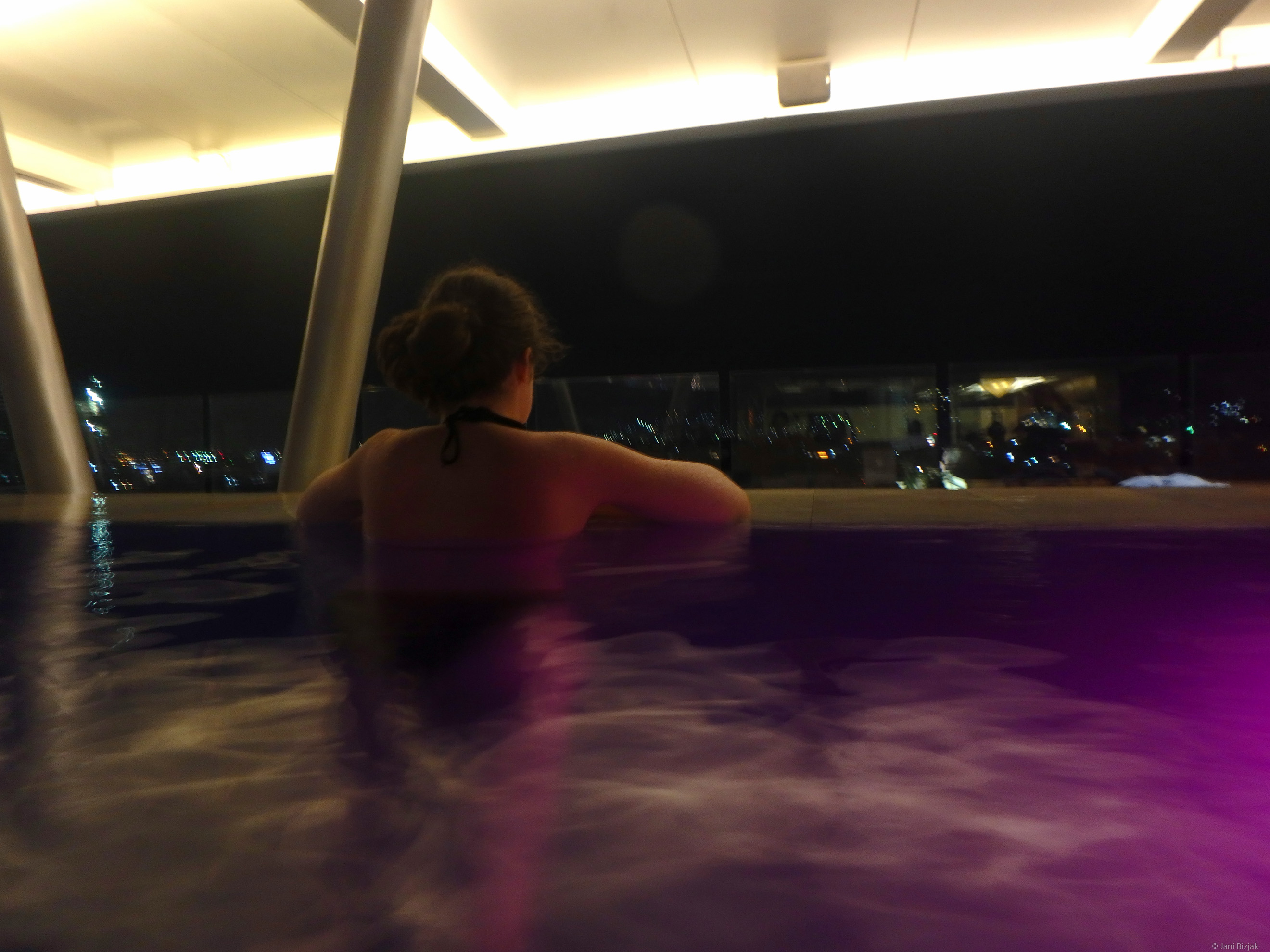 It had an infinity swimming pool on the rooftop.