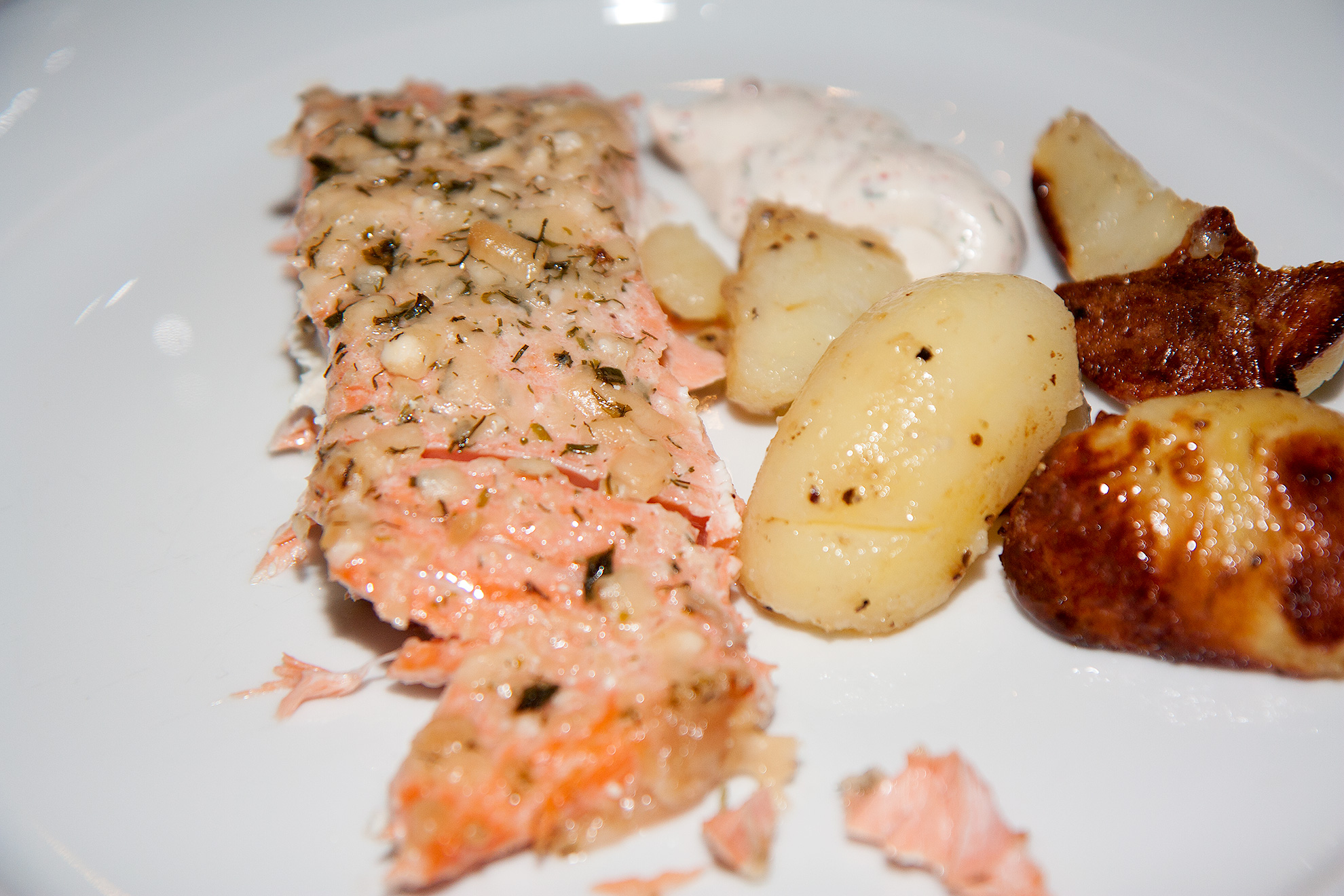 Main dish with salmon