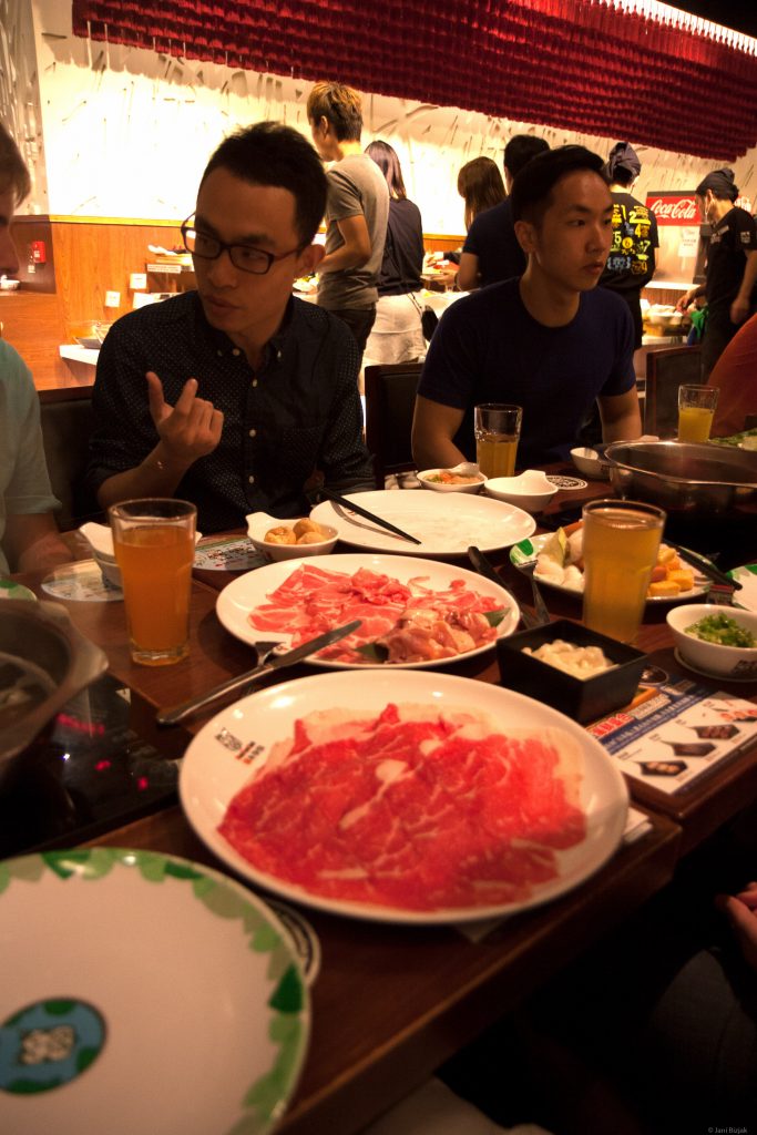 This is one of my favourite things in Hong Kong. Hot pot - a restaurant where you cook the food yourself.