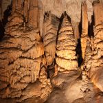 Stalagmites in Postojna's cave