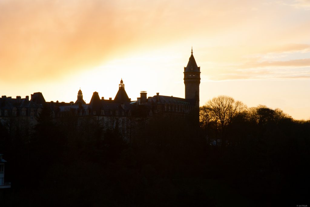 Luxembourg in the sunset