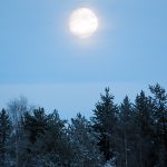 Moon was extremely bright here, since there is little daylight. On a full moon you can see as good as during dawn/twilight, because of snow reflecting all the light around.