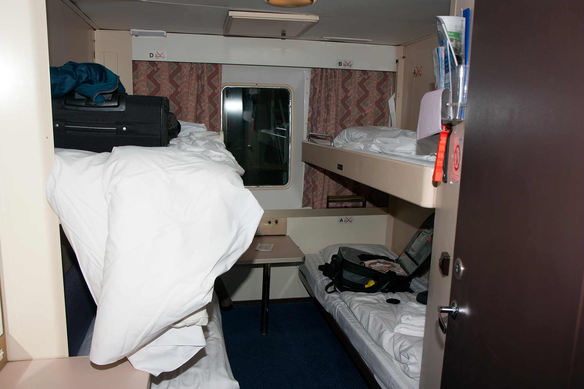 Room we had on the ferry.