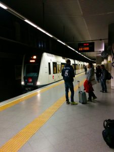 Underground from airport to the city center.