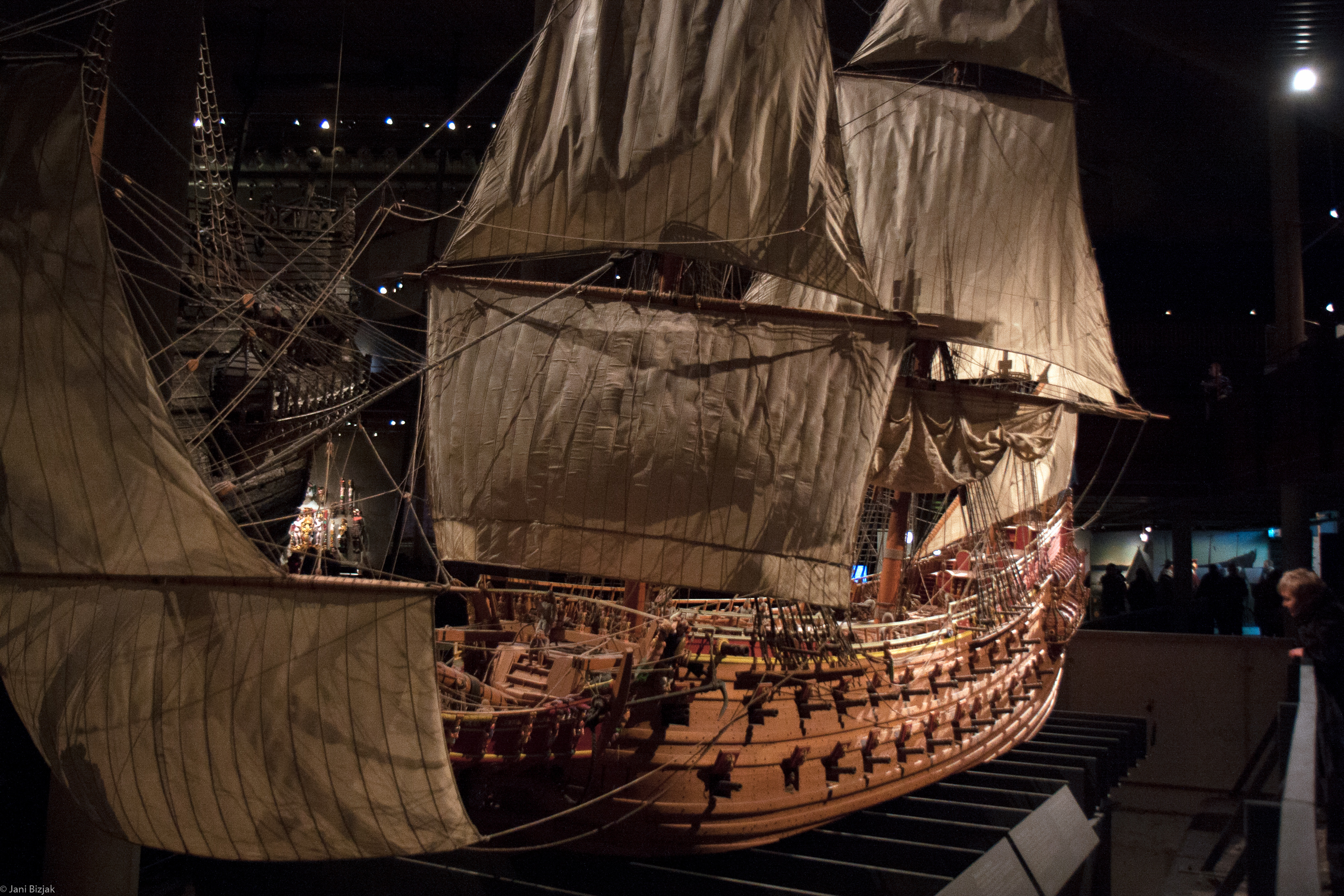 Vasa Museum displaying 17th centruy ship, that sank on the first day of voyage.