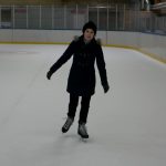 Veronika ice skating.