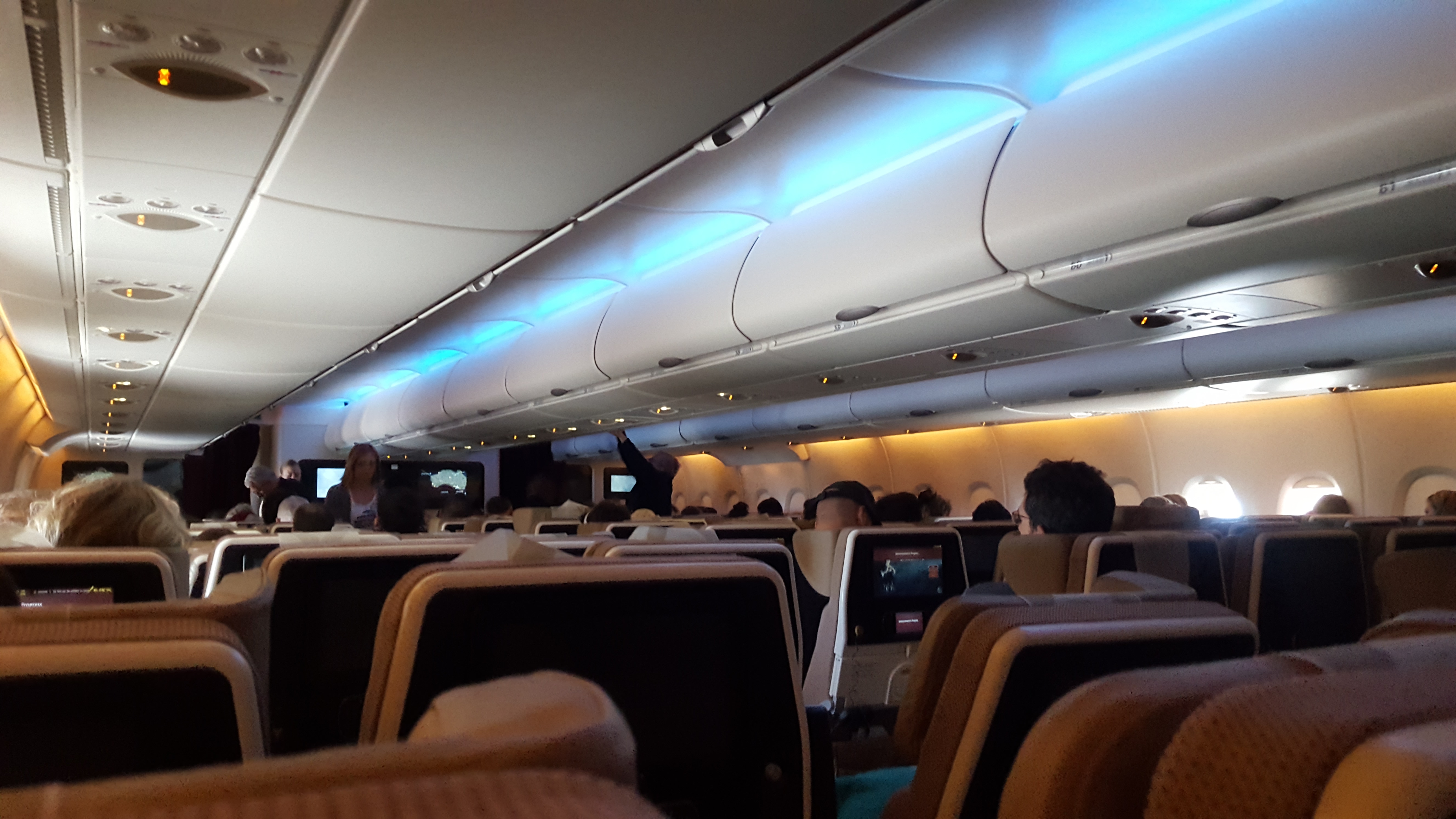 Inside of a Airbus 380