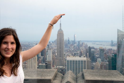 Veronika on top of The Rock