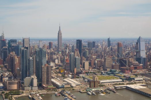 Empire State Building from the helicopter.