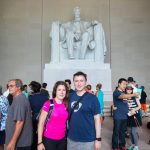 At the Abraham Lincoln memorial.