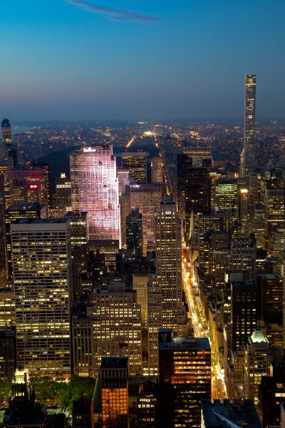 Top of the rock as seen from Empire State Building