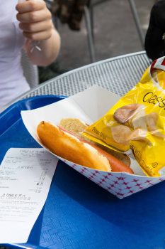 Hot dog at Intrepid museum.