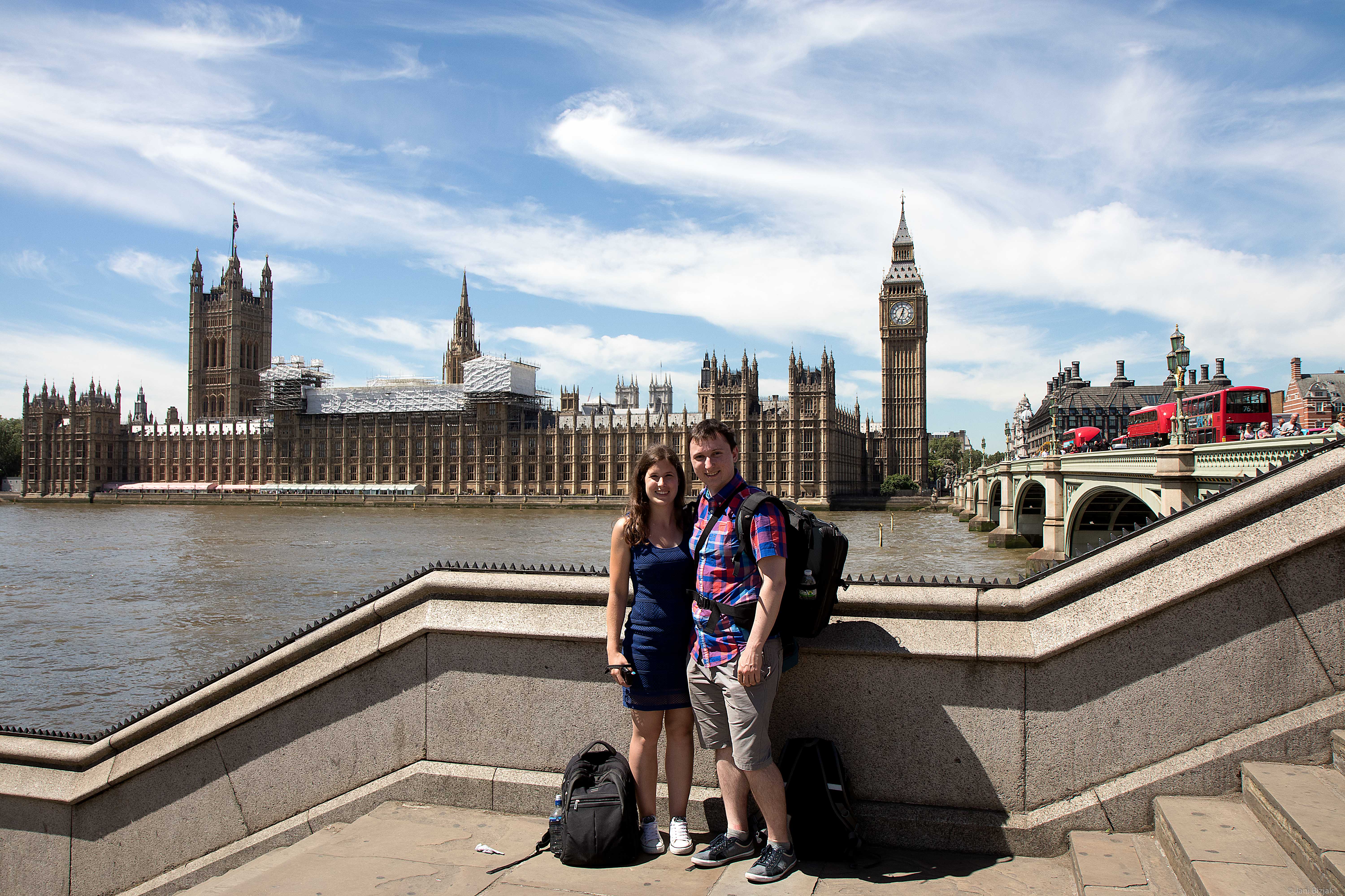 Veronika and I in front of Westminster.