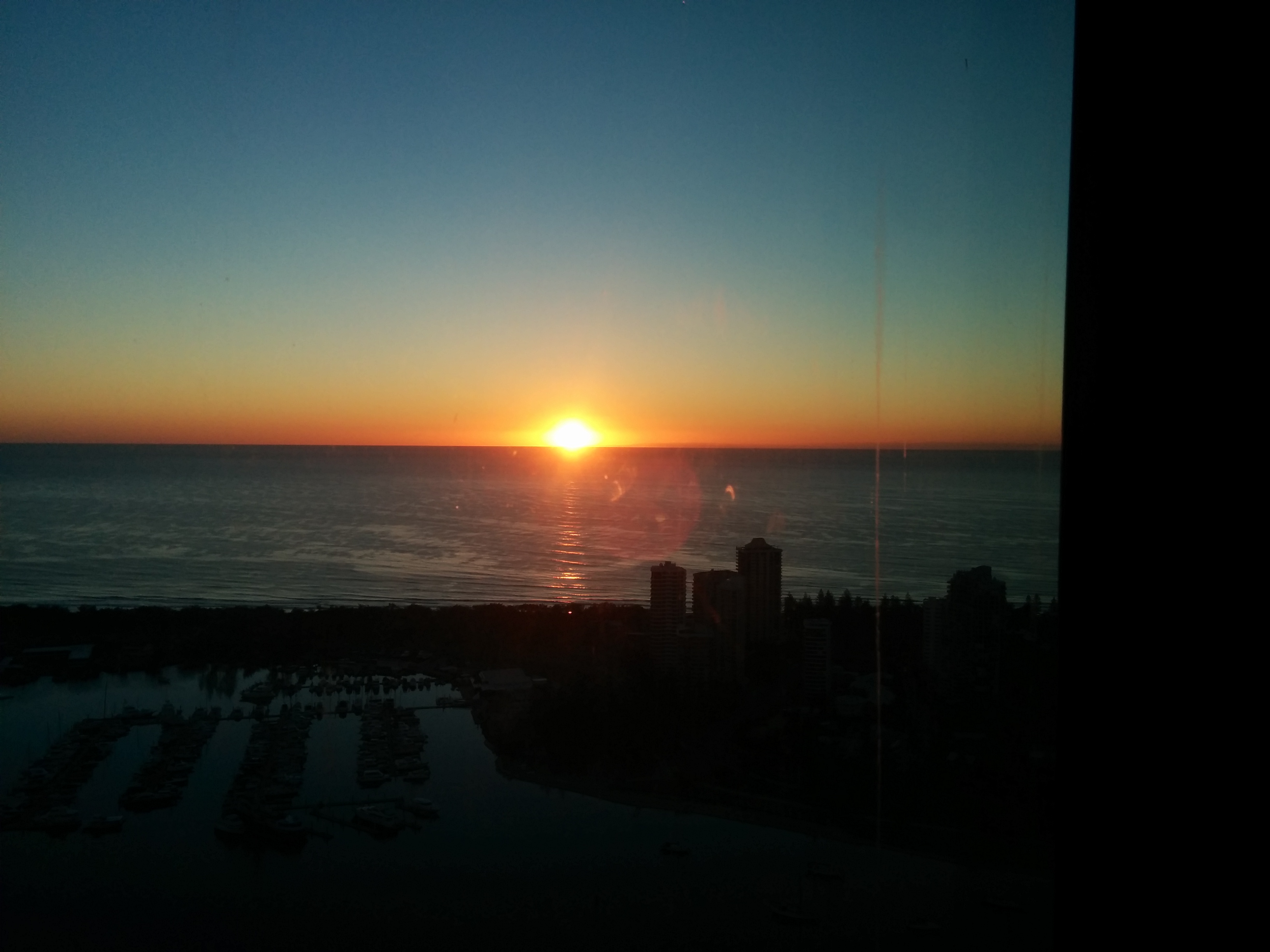 Sunrise from our hotel room at 52nd floor.