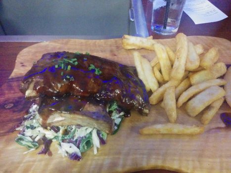 Ribs and fries, the best meal we had in Australia.