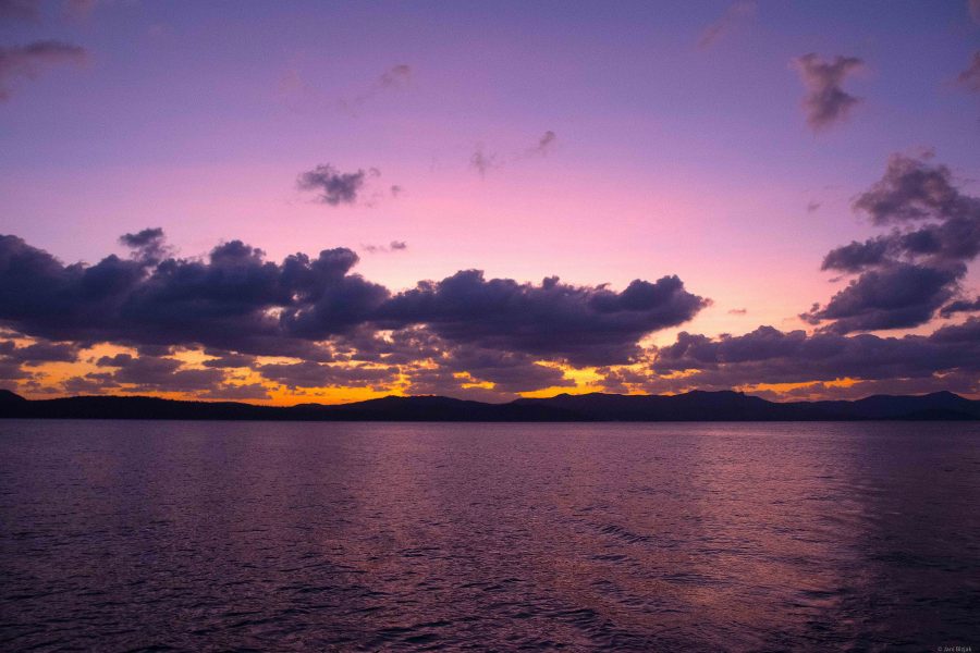 Sunset at whitsundays.