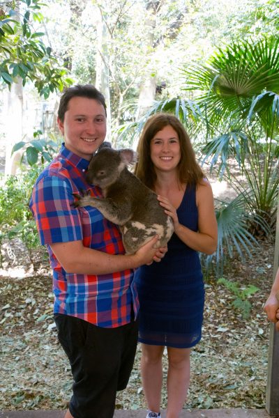 Me and Veronika posing with a koala. One of my favourite photos from the trip.