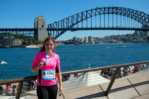 Veronika after the marathon.