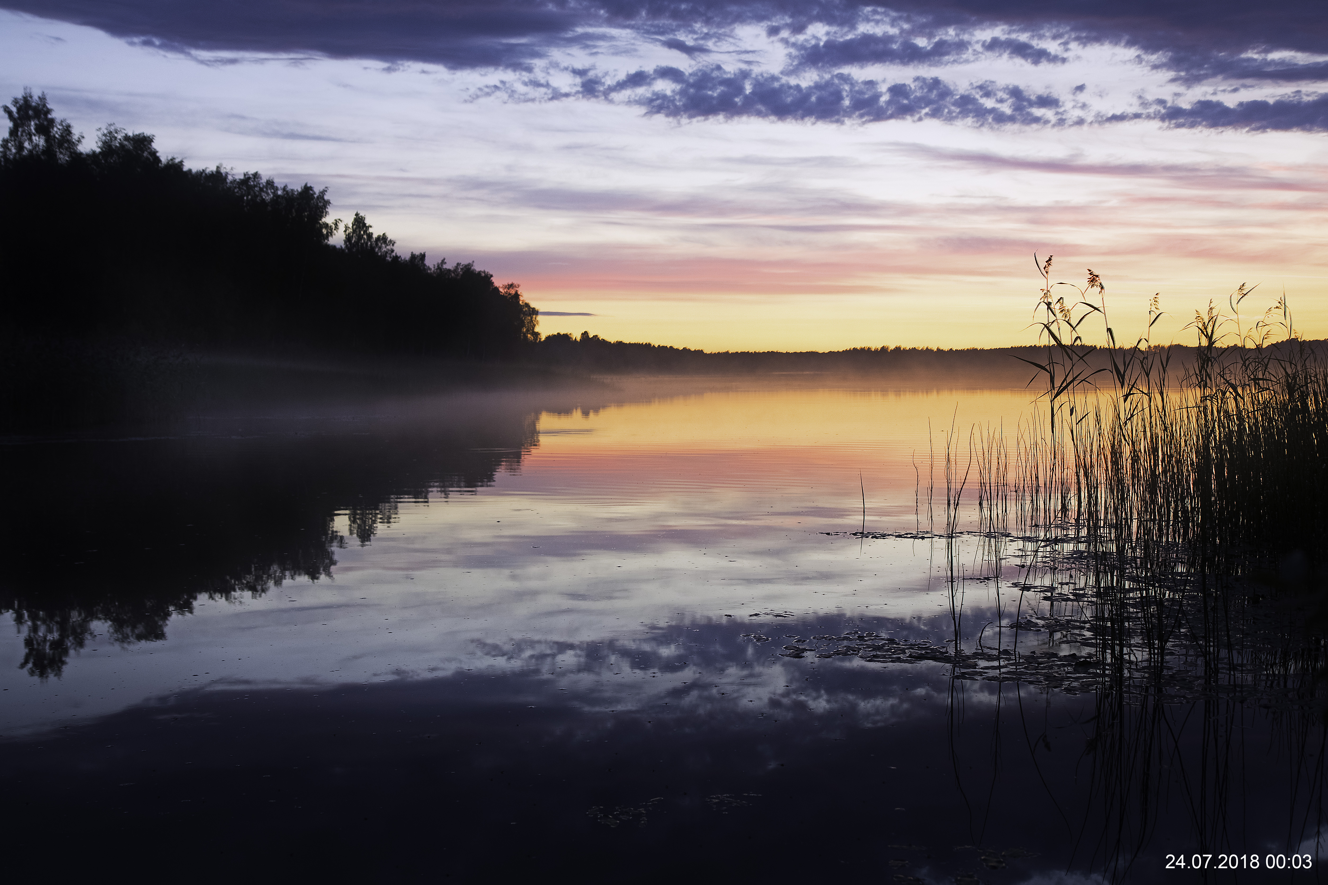 Luleå at midnight at end of July.