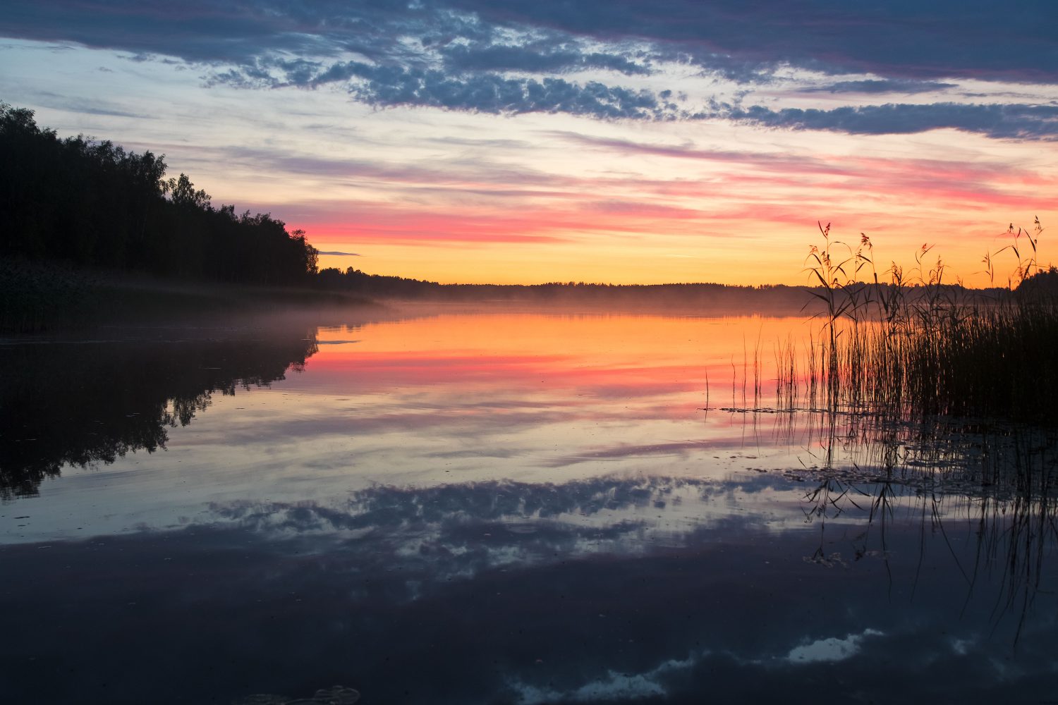 Luleå at midnight.