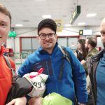 Me, Aljoša and Jakob, meeting at the airport.