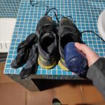 Drying shoes again. Not sure, what was worse, doing it in the room last time, or in the kitchen this time. :)