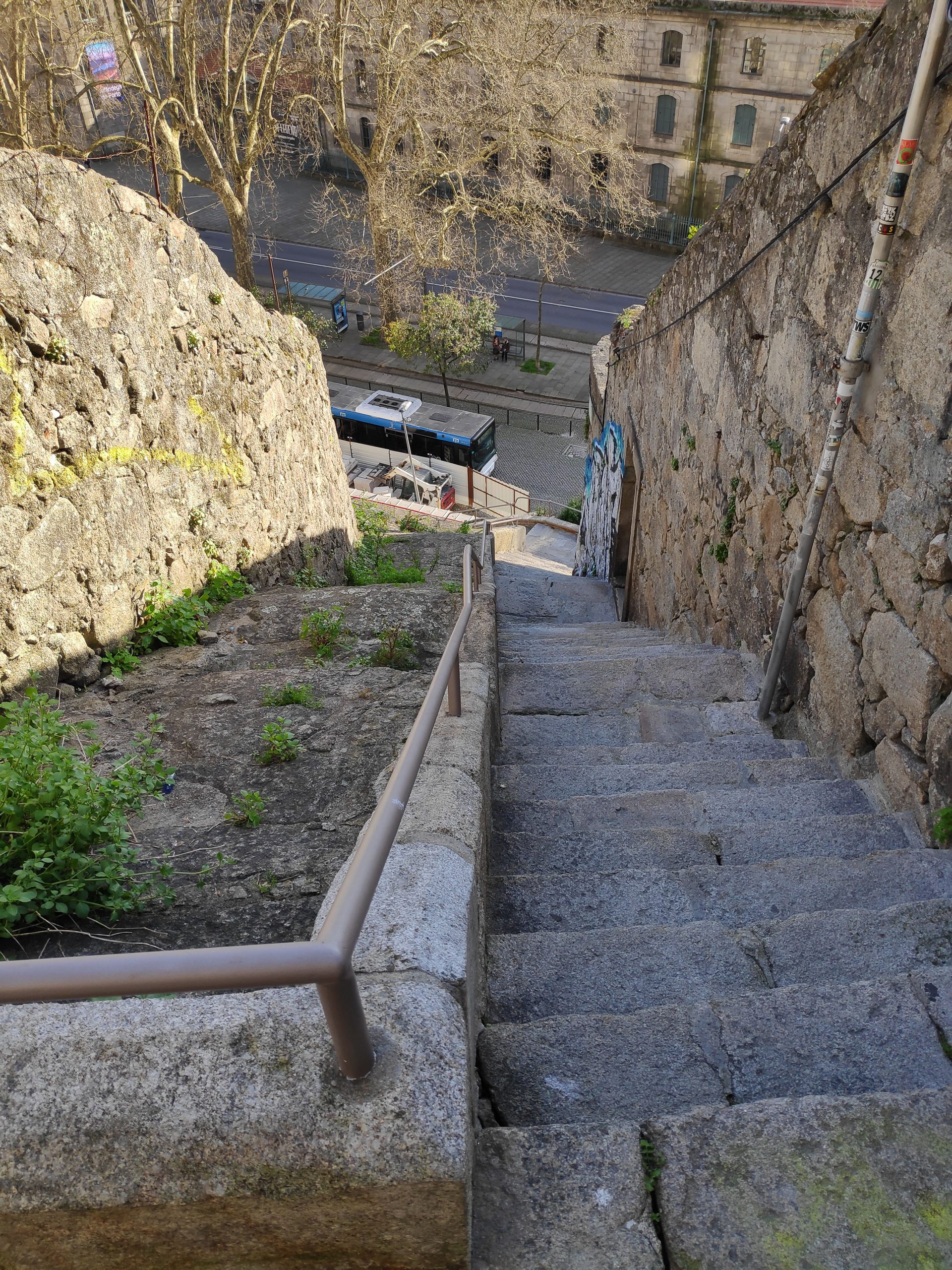 Some steep steps.