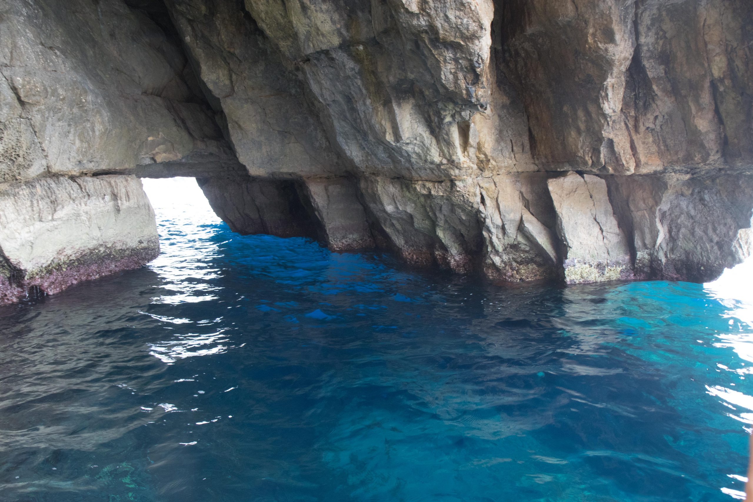 Blue Grotto - A cave underneath the cliffs with really blue water. 