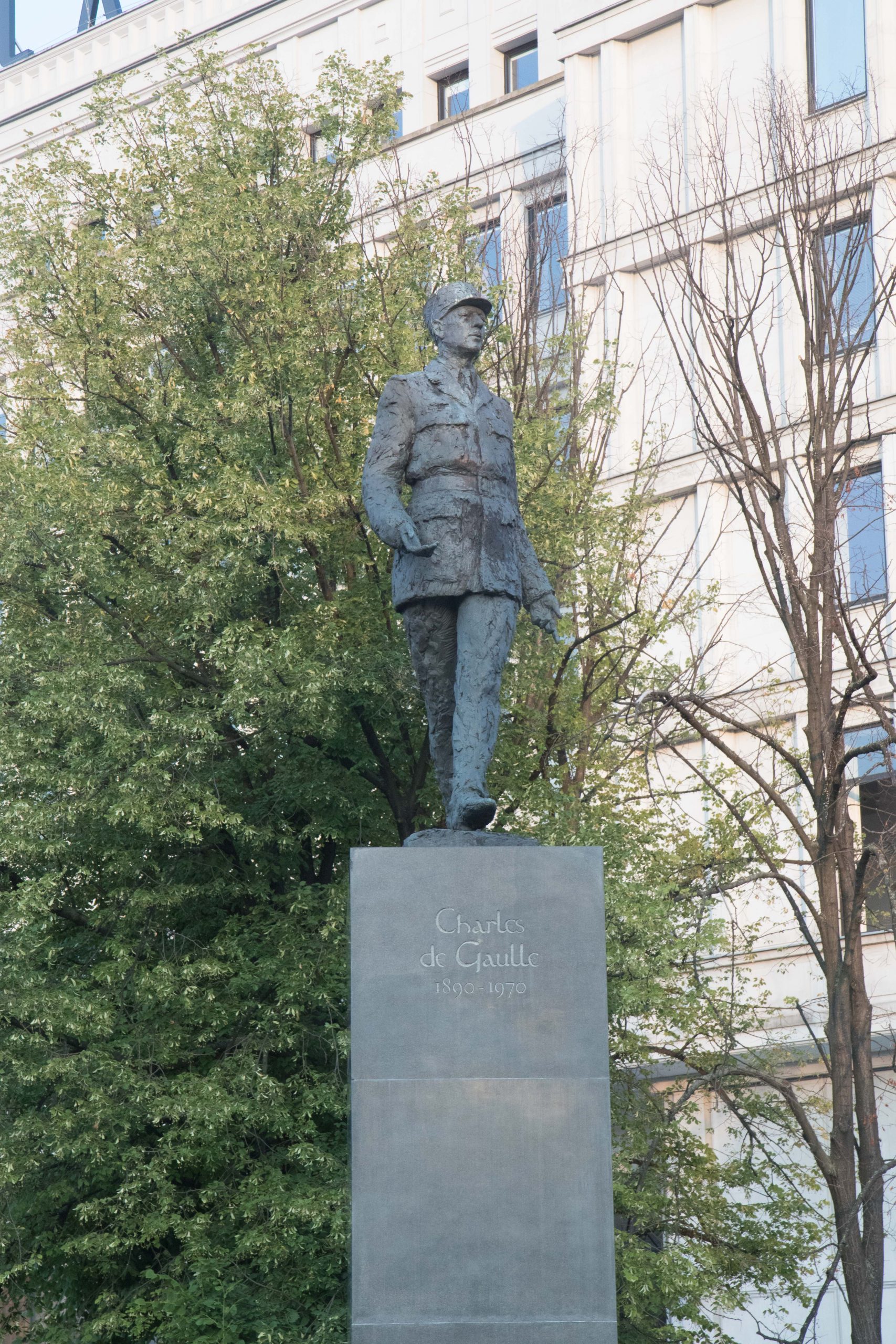 Statue of Charles de Gaulle. Interesting choice, I must say. 