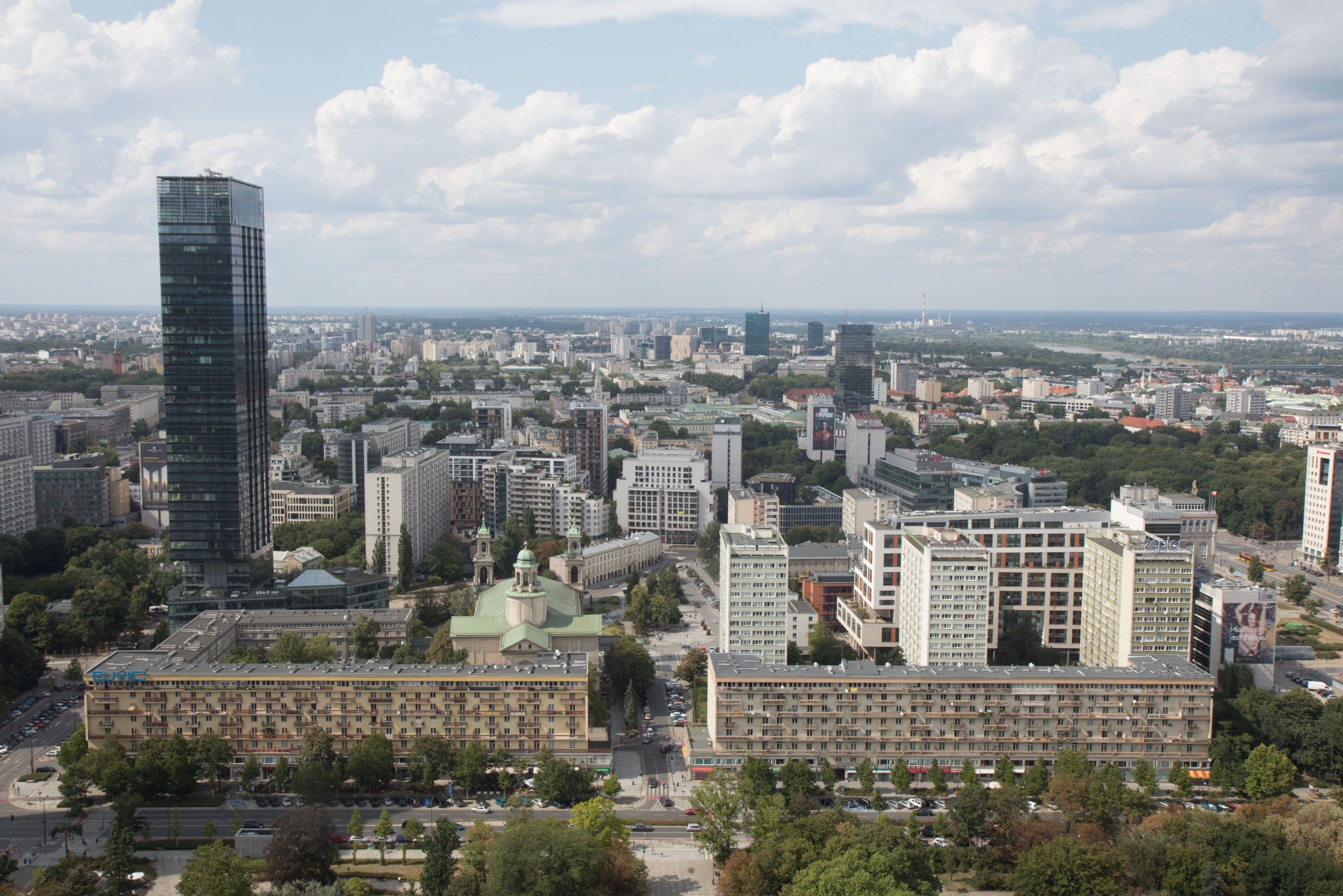 View from Palace of Culture and Science. 